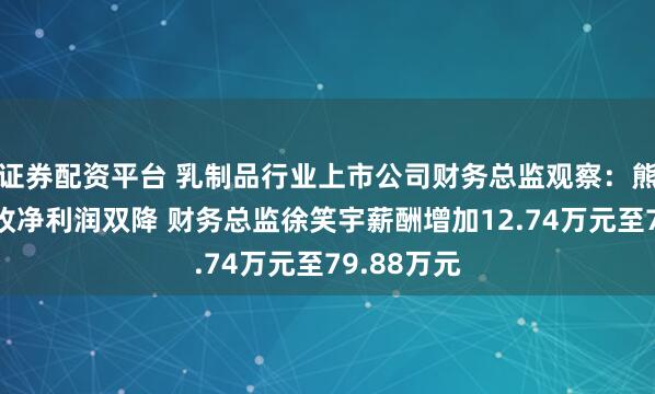 证券配资平台 乳制品行业上市公司财务总监观察：熊猫乳品营收净利润双降 财务总监徐笑宇薪酬增加12.74万元至79.88万元